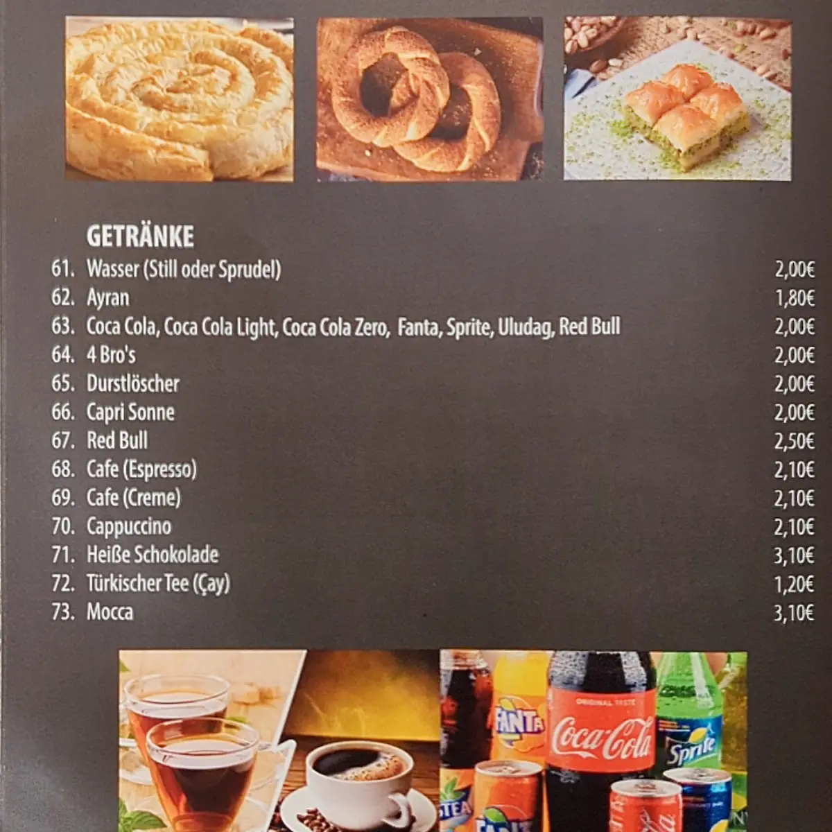 Speisekarte photo 1