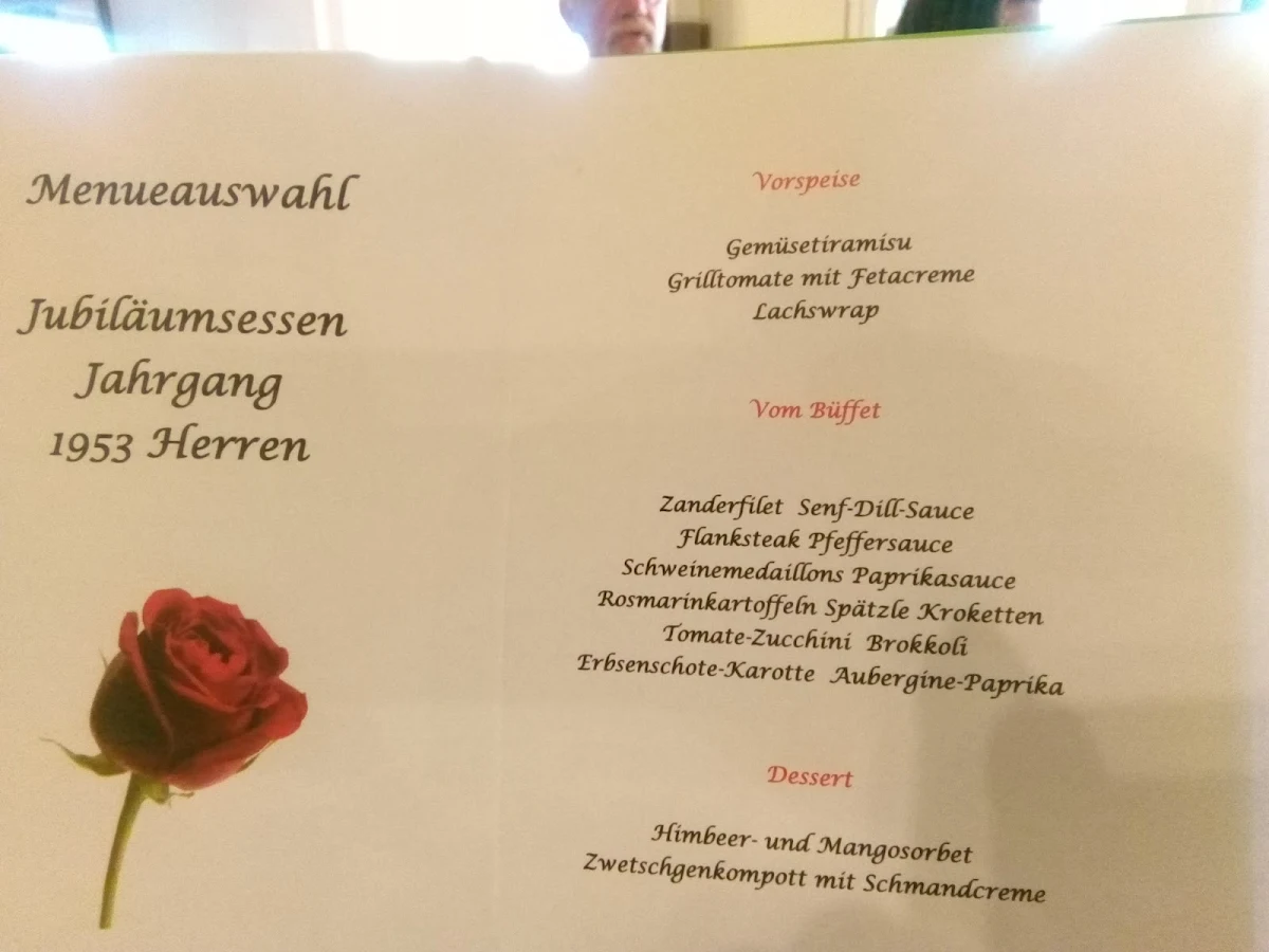 Speisekarte, Restaurant LAHNBLICK