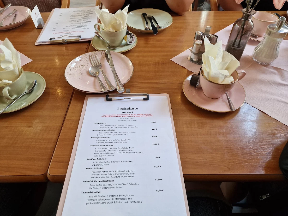Speisekarte, Café Konditorei Im Amthof
