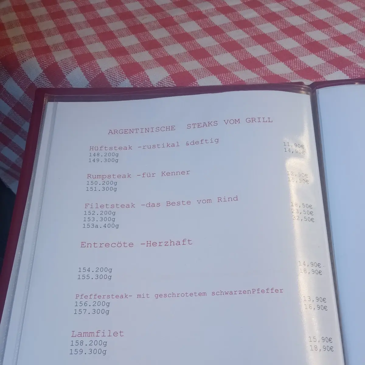 Speisekarte photo 1