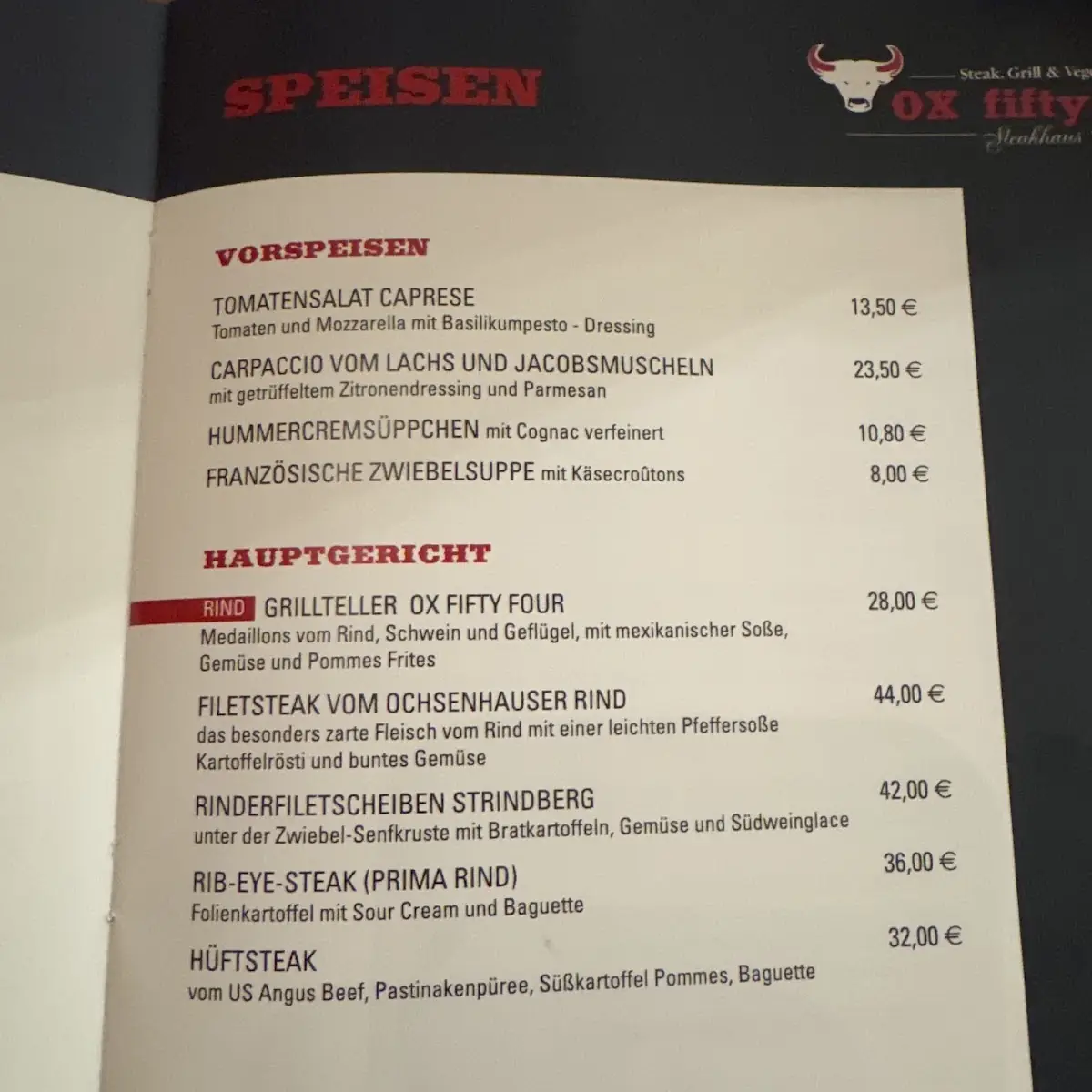 Speisekarte photo 2
