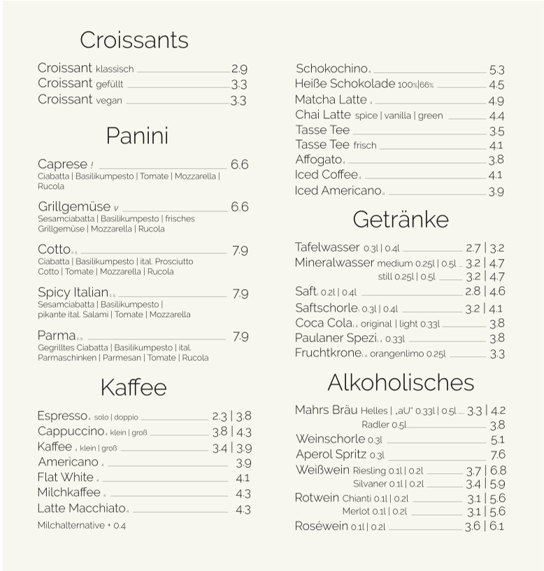 Speisekarte photo 1