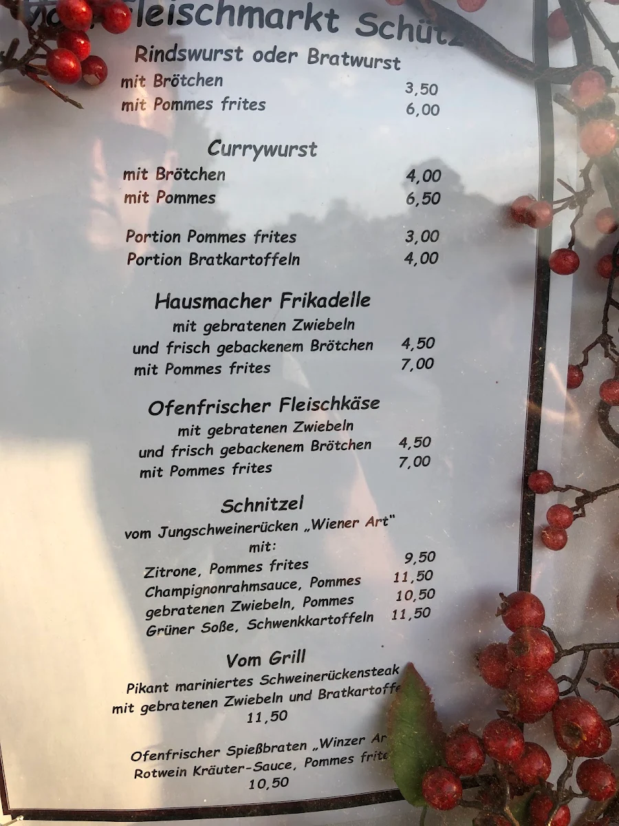 Speisekarte, Müllerstube, Jagdschloß Mönchbruch
