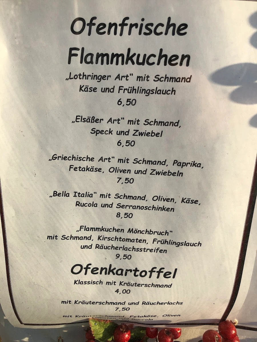 Speisekarte, Müllerstube, Jagdschloß Mönchbruch