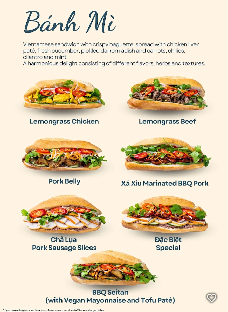 Speisekarte, Maison de Bánh Mì