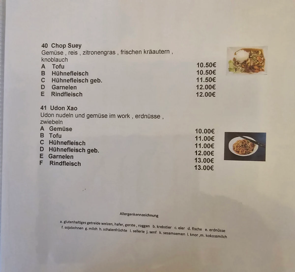 Speisekarte photo 10