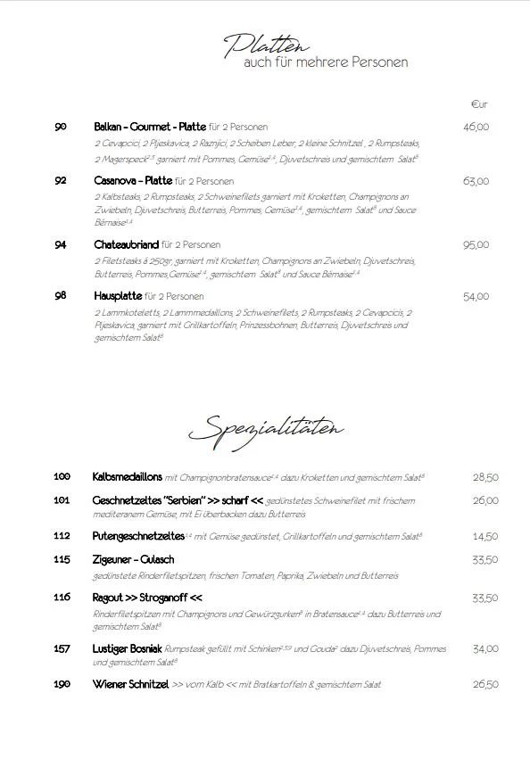 Speisekarte photo 2