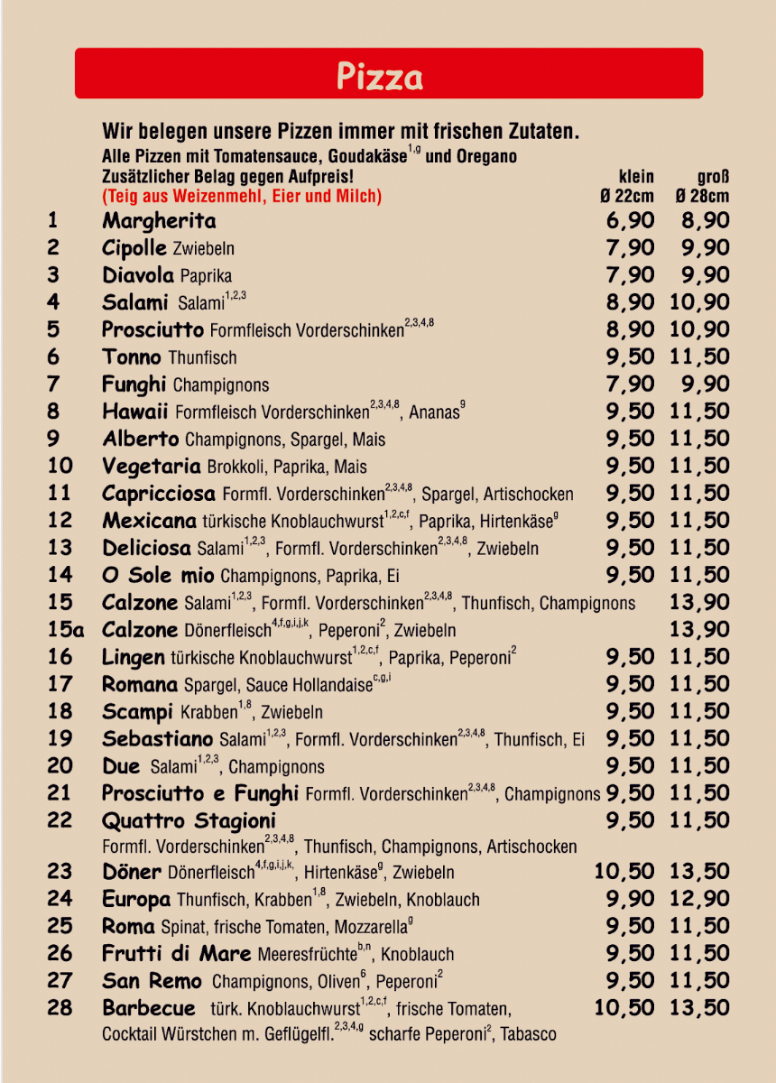 Speisekarte photo 4