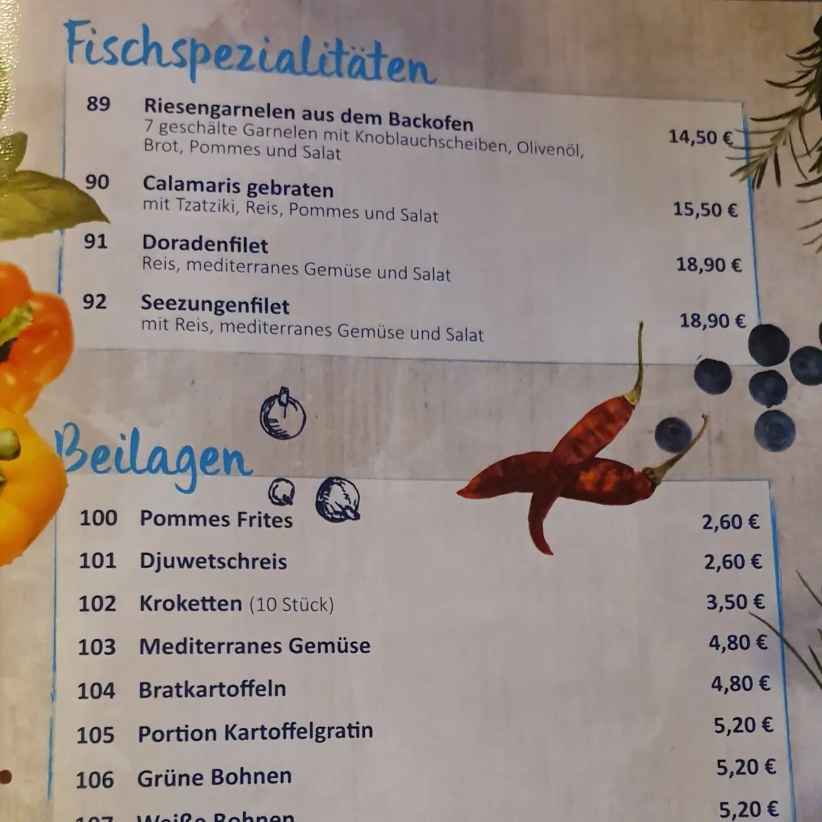 Speisekarte photo 2