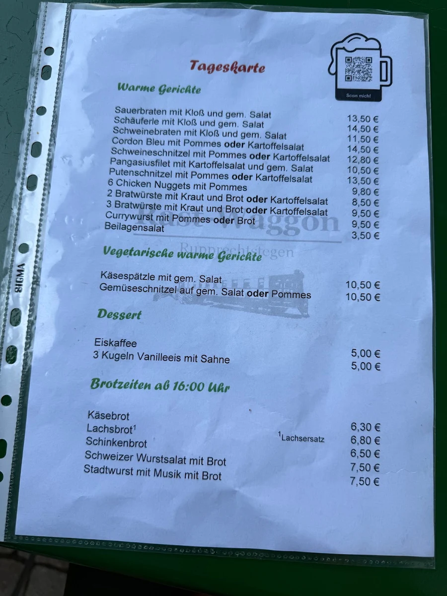 Speisekarte, Rast-Waggon Rupprechtstegen - Anita Regn