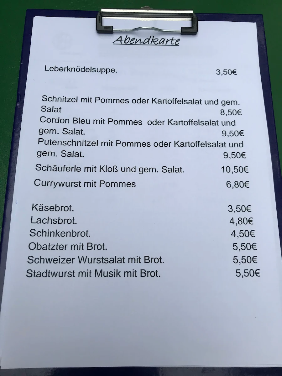 Speisekarte, Rast-Waggon Rupprechtstegen - Anita Regn