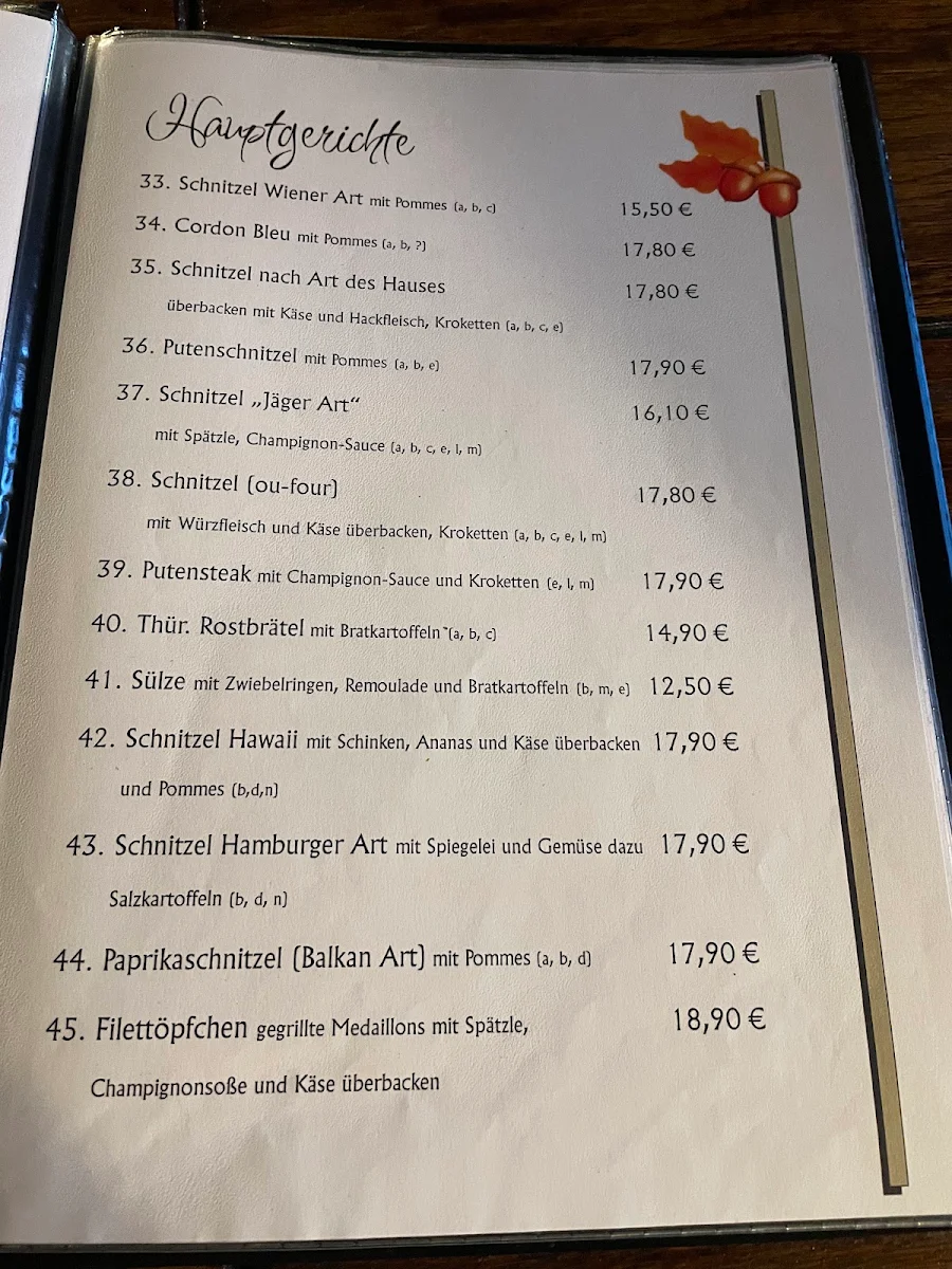 Speisekarte photo 2