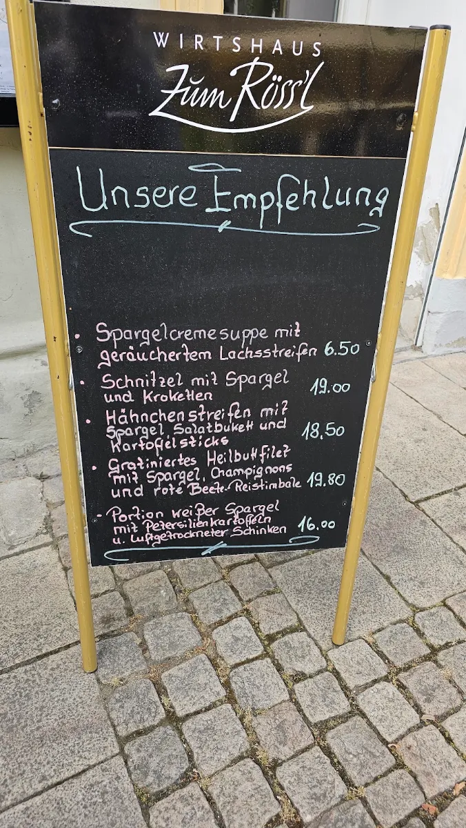Speisekarte, Wirtshaus zum Rössl