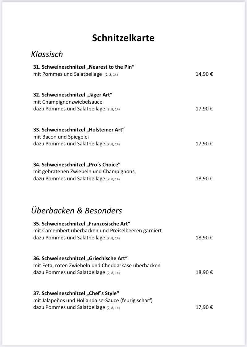 Speisekarte photo 2