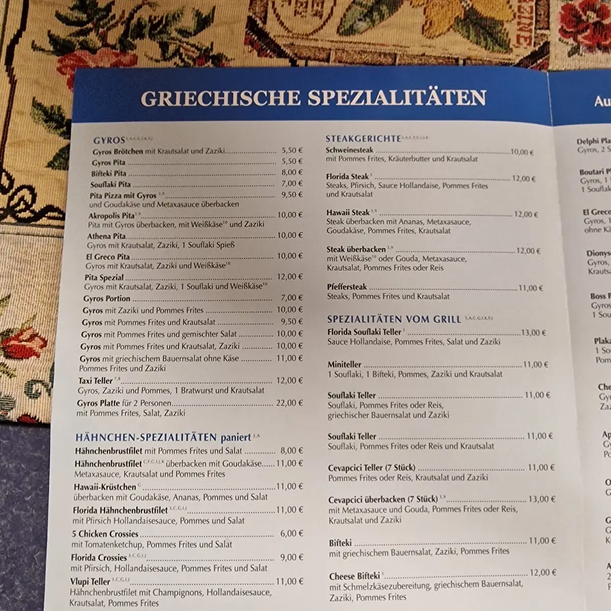 Speisekarte photo 2