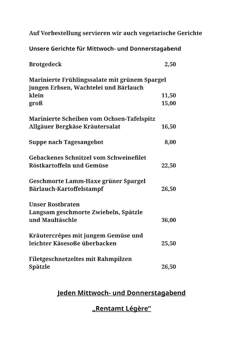 Speisekarte photo 1
