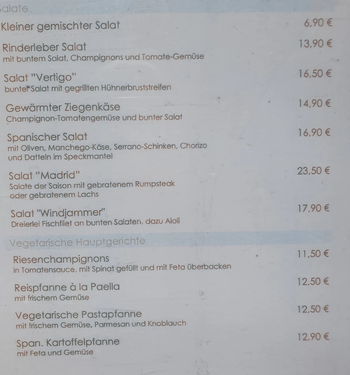 Speisekarte photo 1