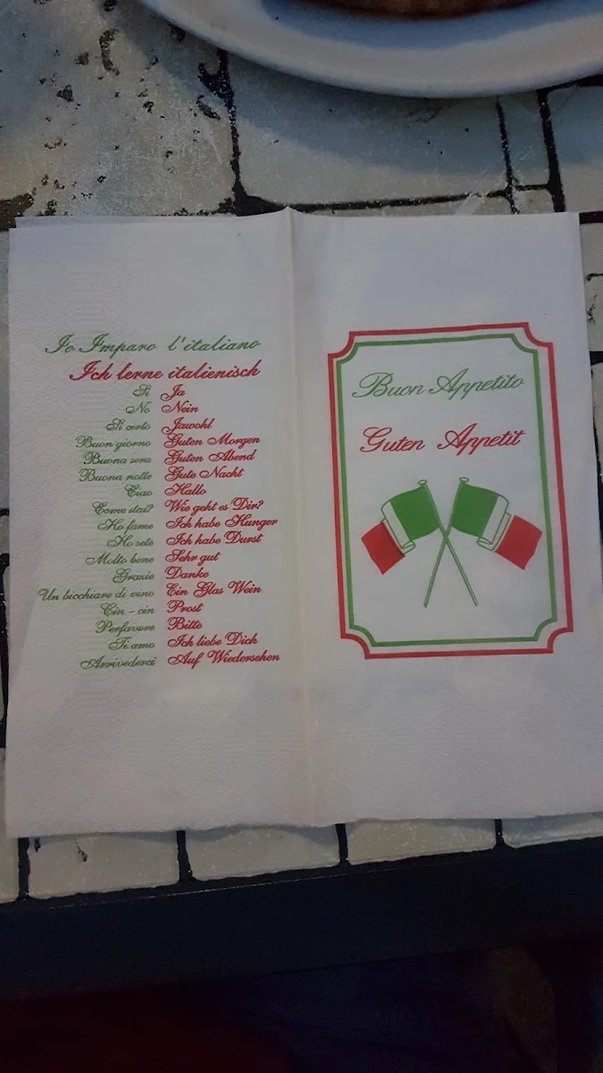 Speisekarte, Pizzeria Bella Italia