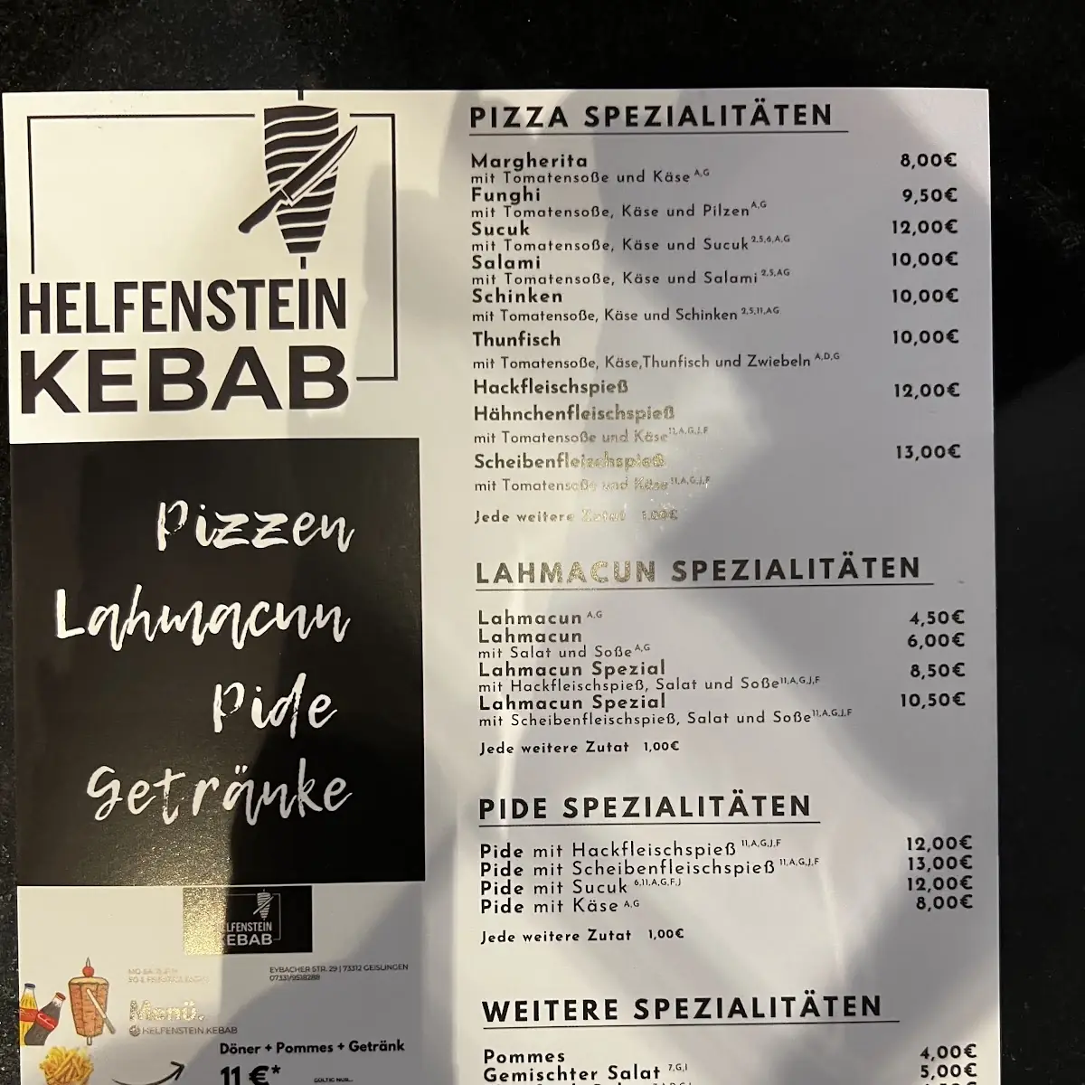 Speisekarte photo 1
