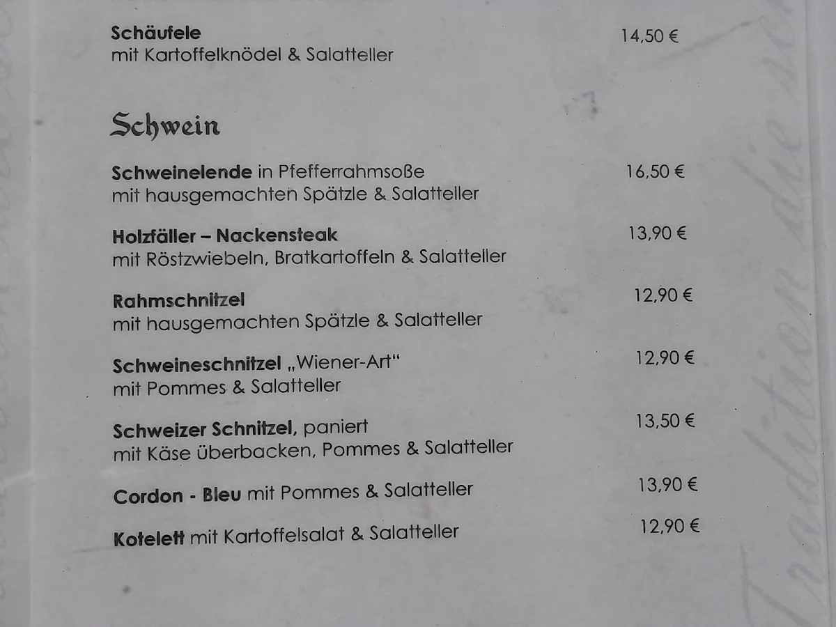 Speisekarte photo 2