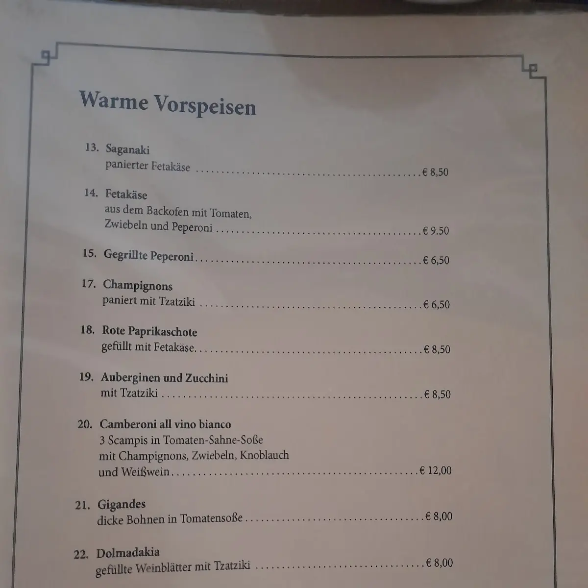 Speisekarte photo 2