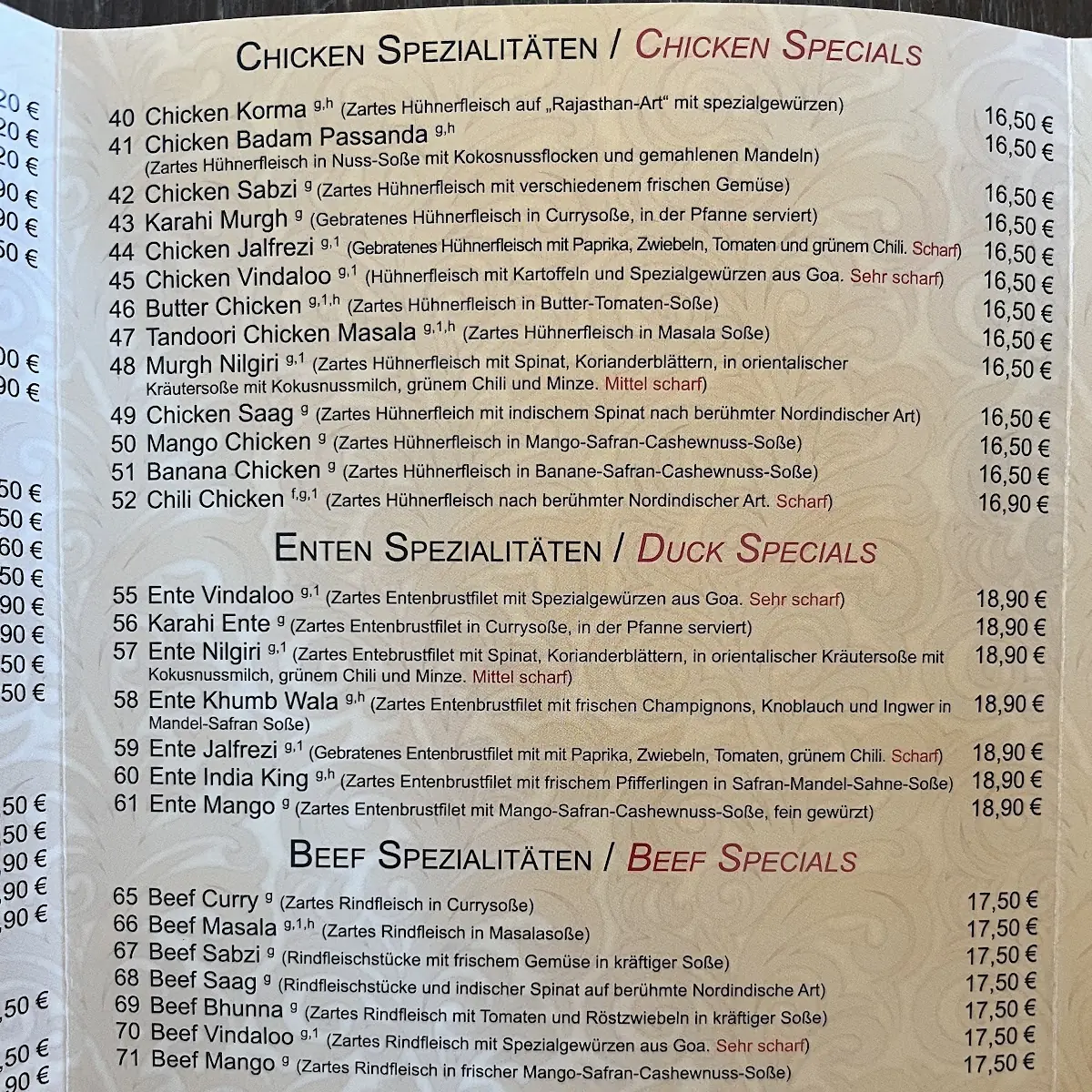 Speisekarte photo 2