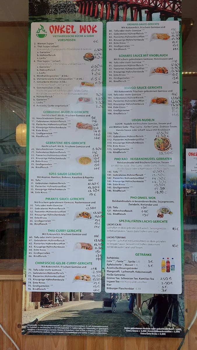 Speisekarte, Onkel Wok