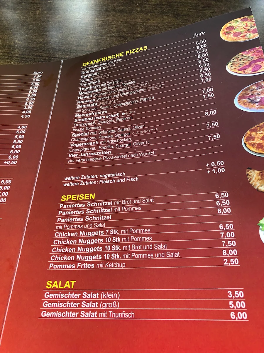 Speisekarte, Vallendarer Kebap & Pizza