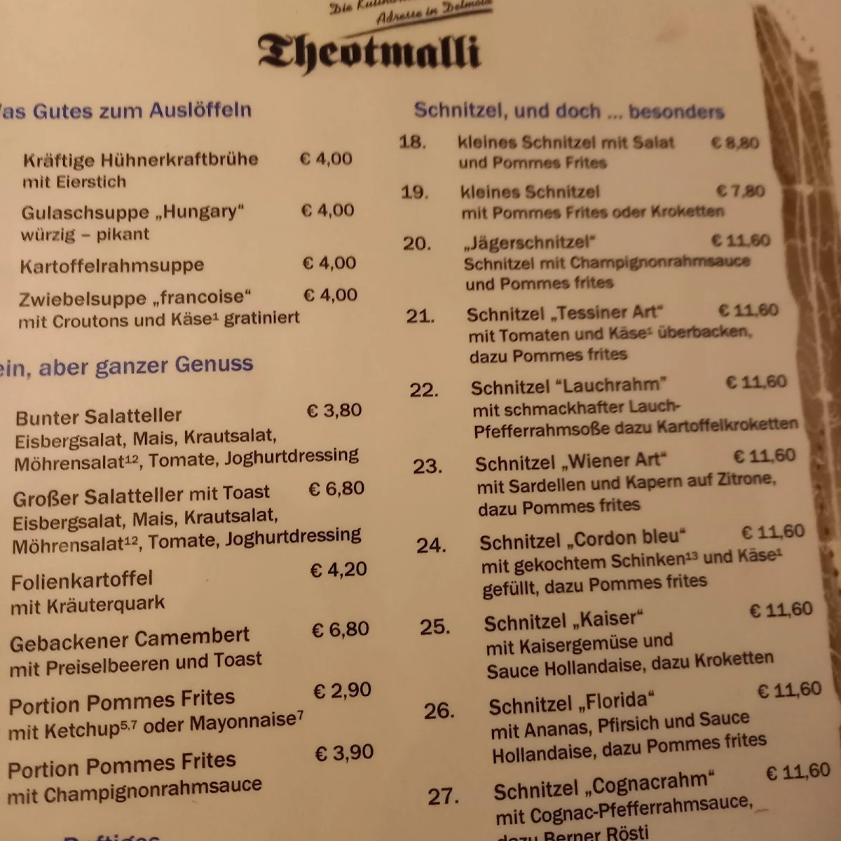 Speisekarte photo 6
