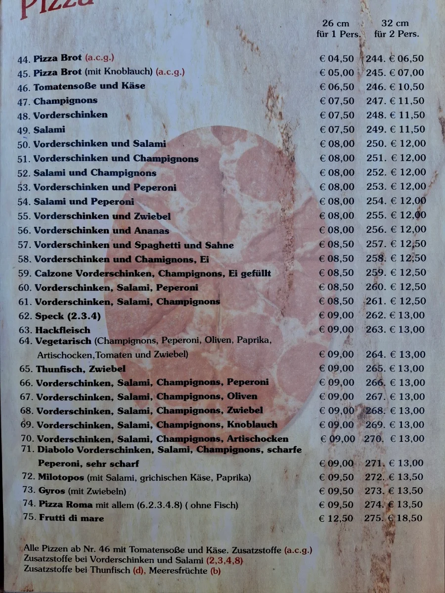Speisekarte photo 1