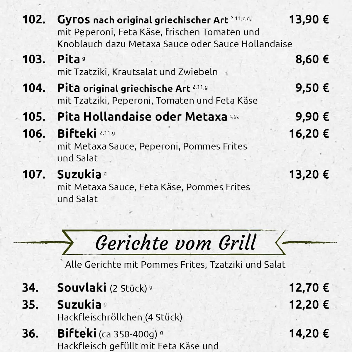 Speisekarte photo 4