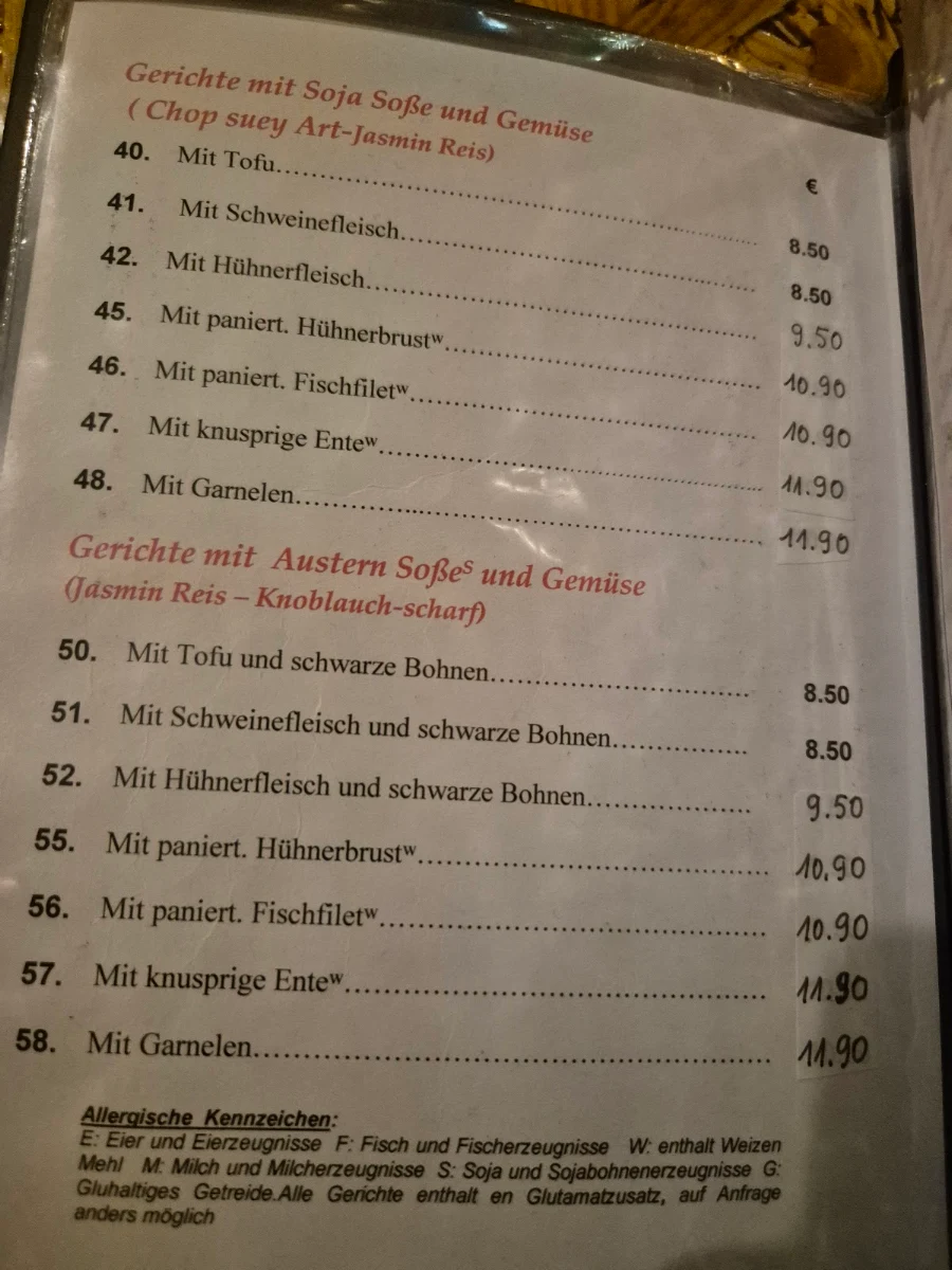 Speisekarte photo 2