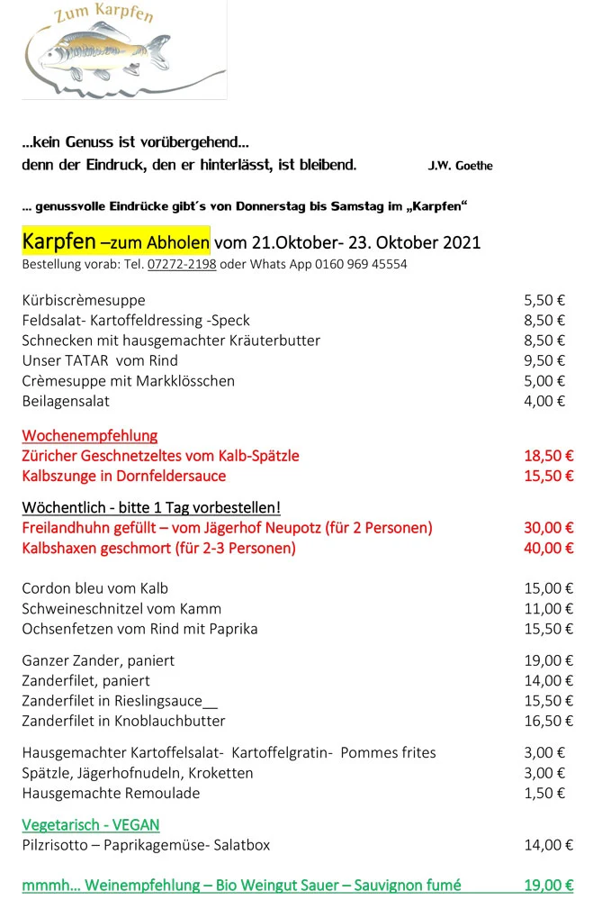 Speisekarte photo 2