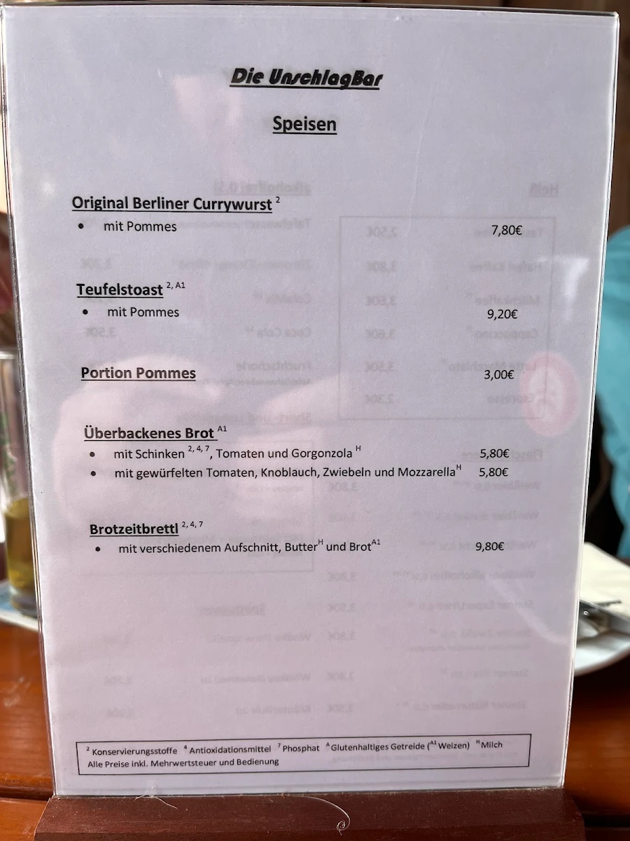 Speisekarte photo 2
