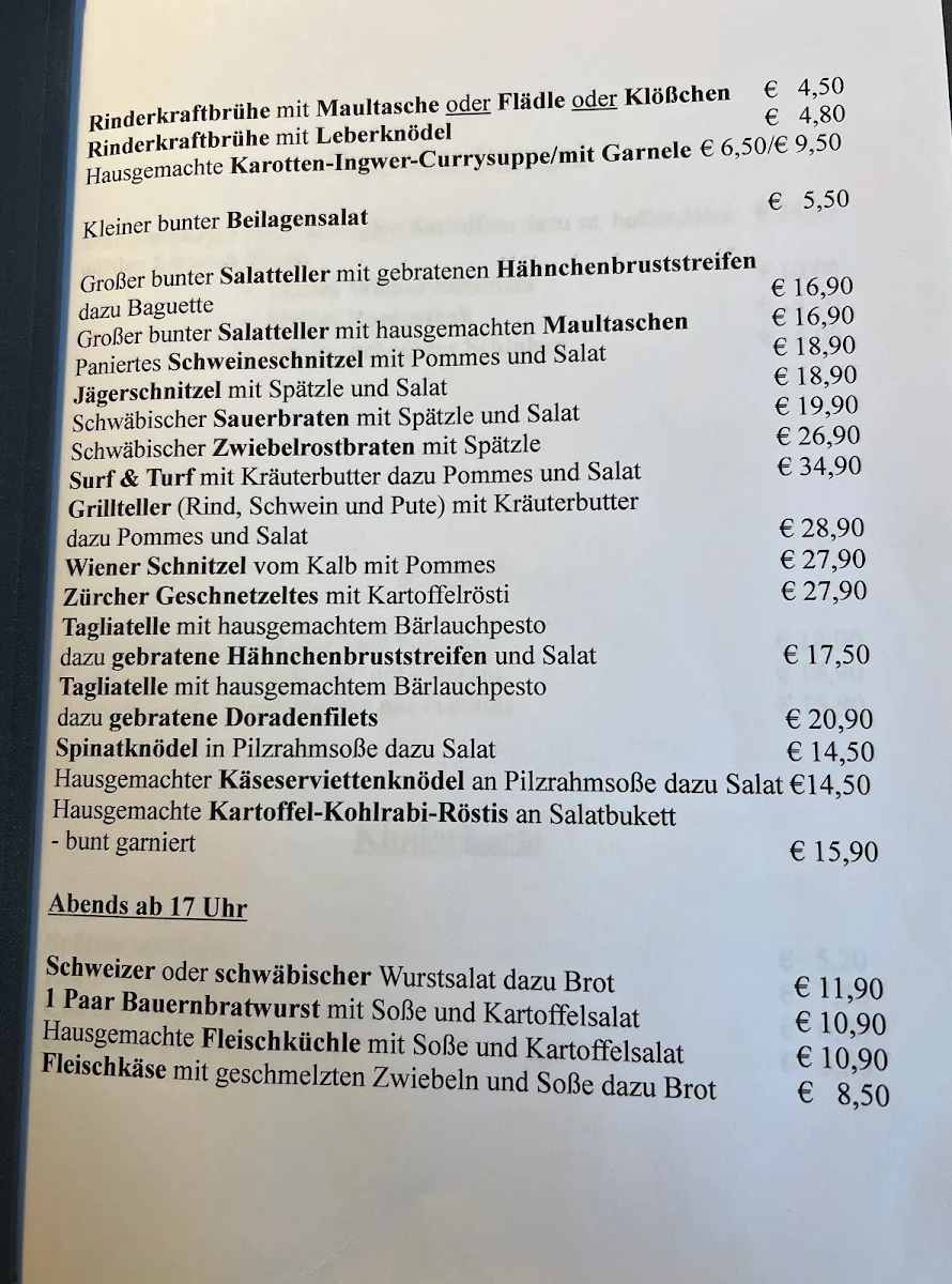 Speisekarte photo 2