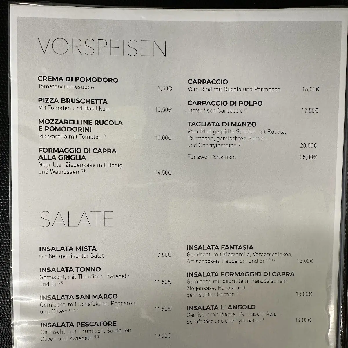 Speisekarte photo 3