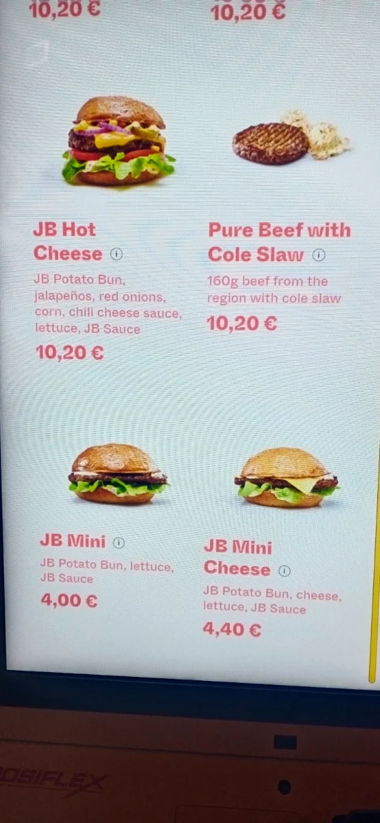 Speisekarte, Jim Block Am Kröpcke