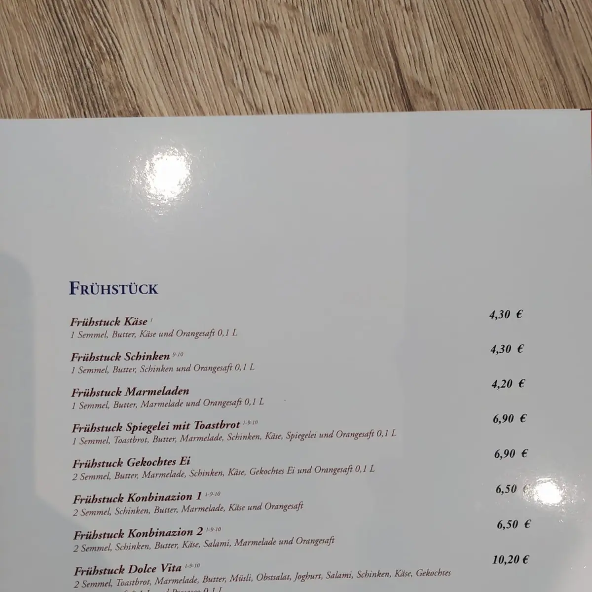 Speisekarte photo 2