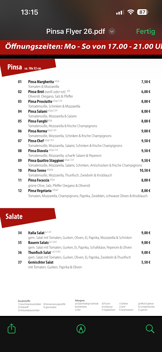 Speisekarte photo 1