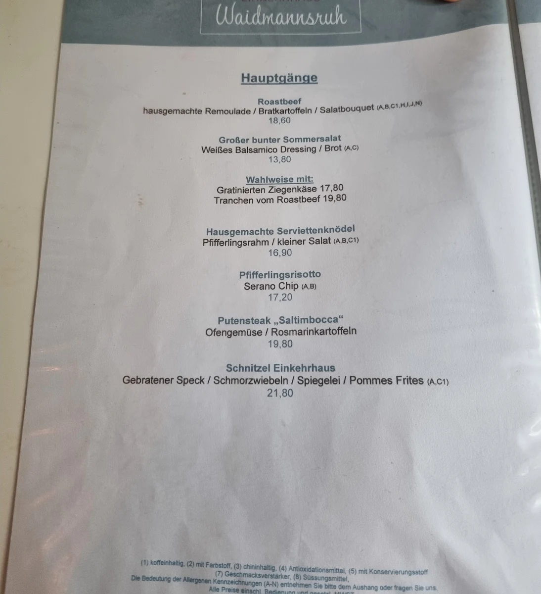 Speisekarte photo 3