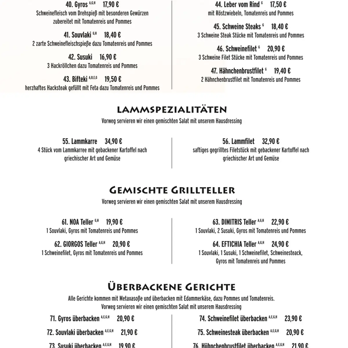 Speisekarte photo 3