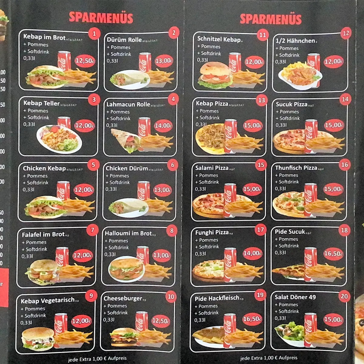 Speisekarte, Tat Döner 49