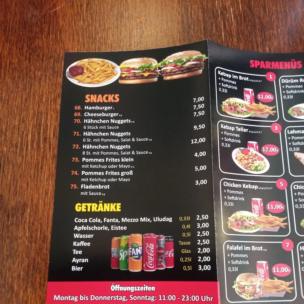 Speisekarte, Tat Döner 49