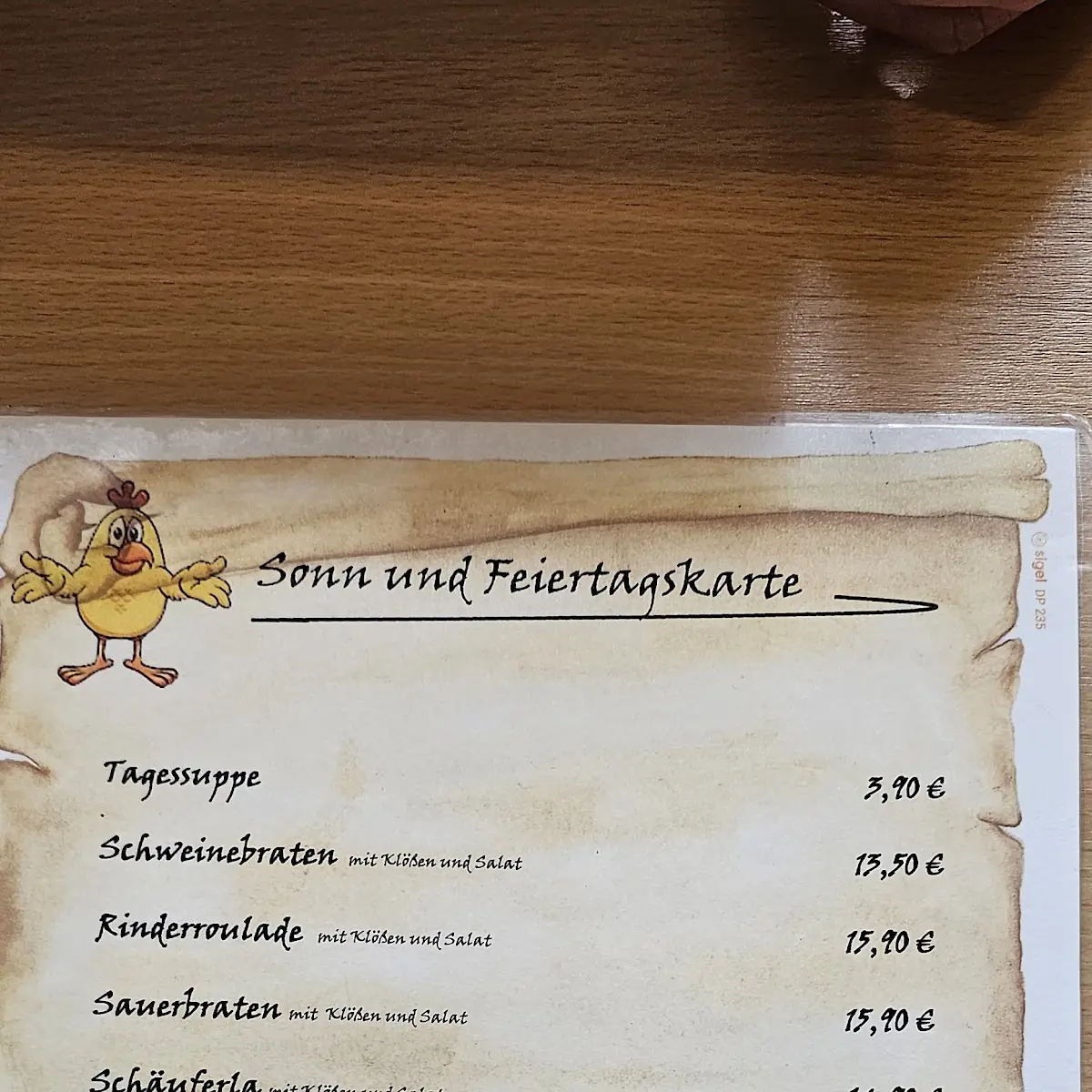 Speisekarte photo 1