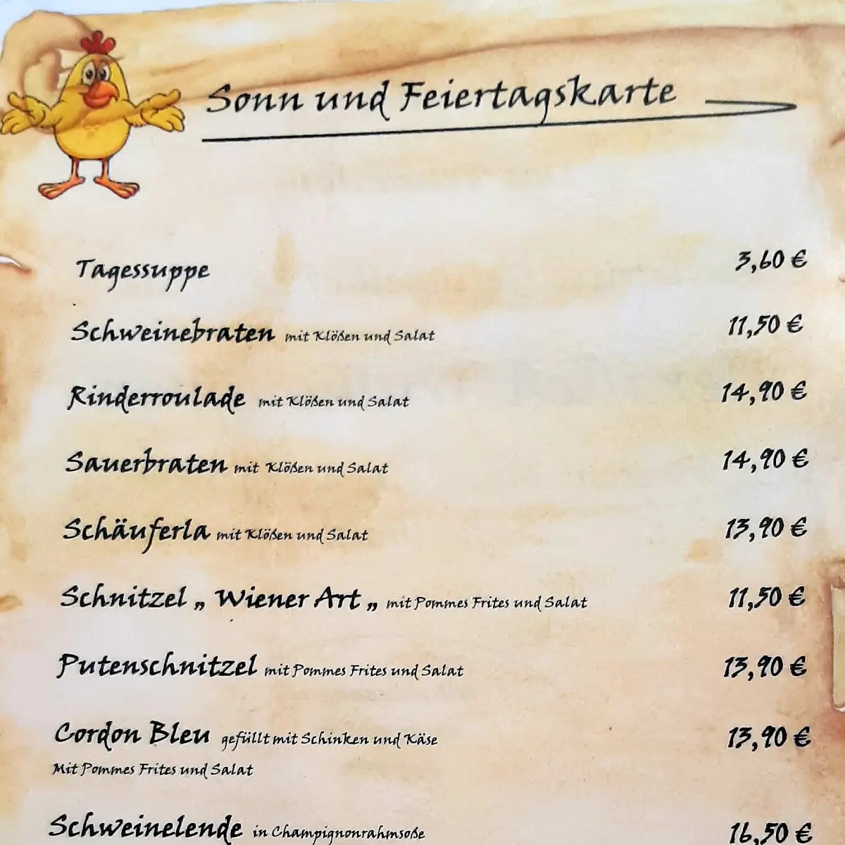 Speisekarte photo 2