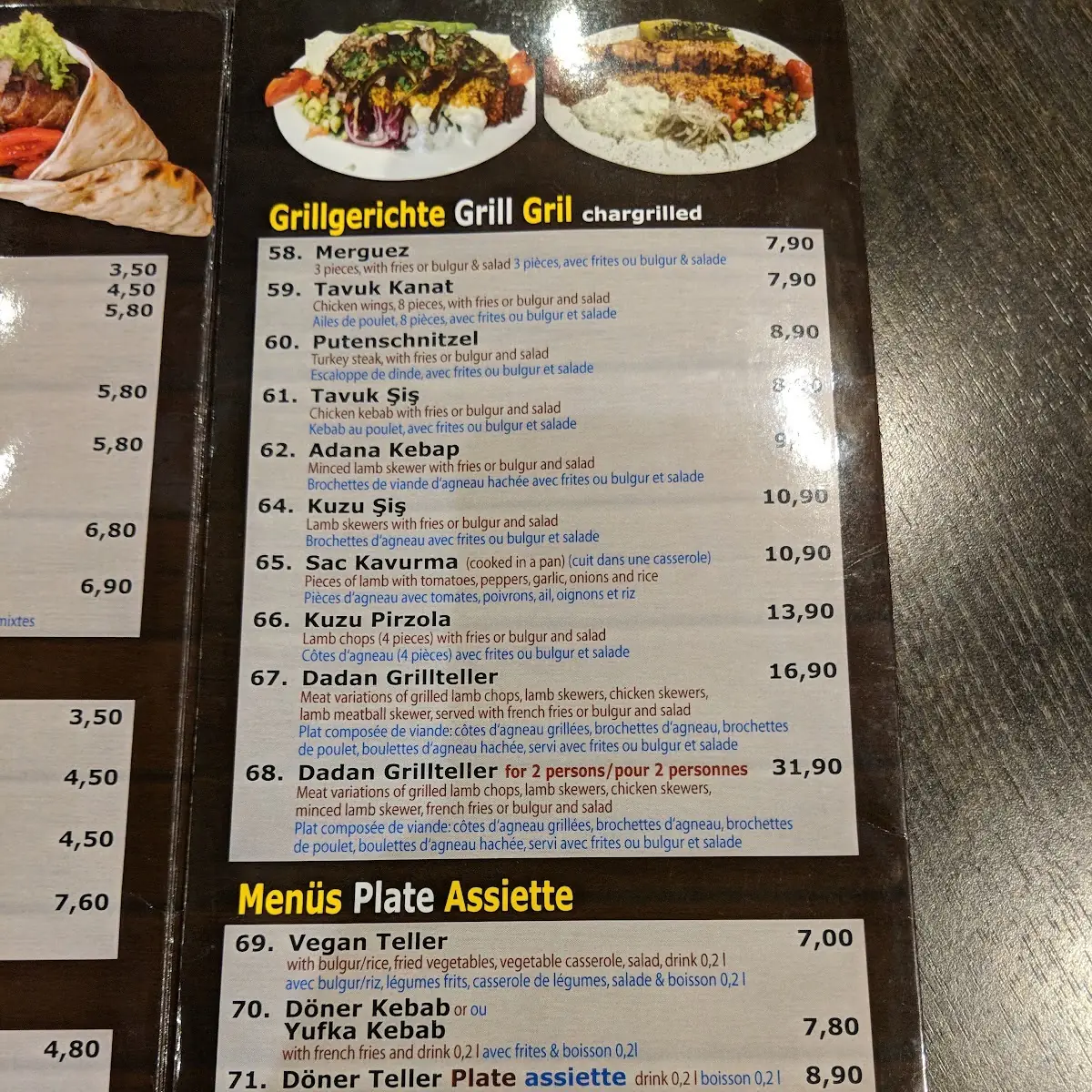 Speisekarte photo 2