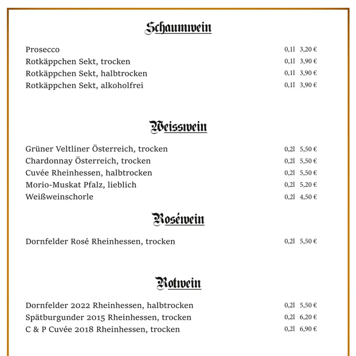 Speisekarte photo 6