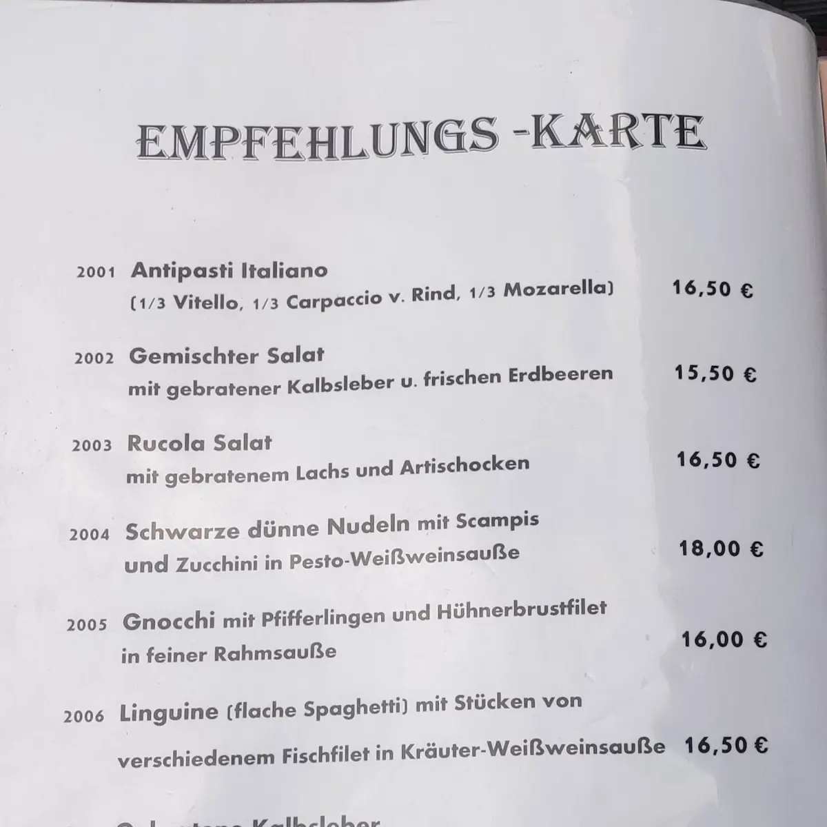 Speisekarte photo 6
