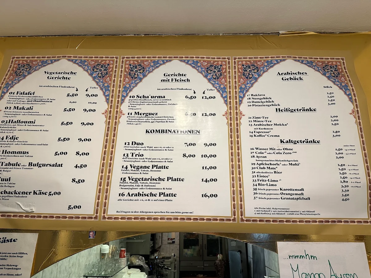 Speisekarte, Falafel Salam