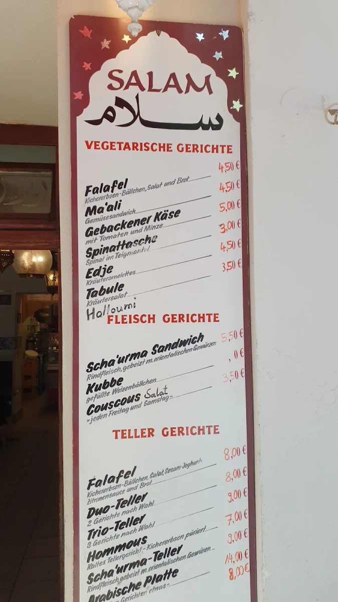 Speisekarte, Falafel Salam
